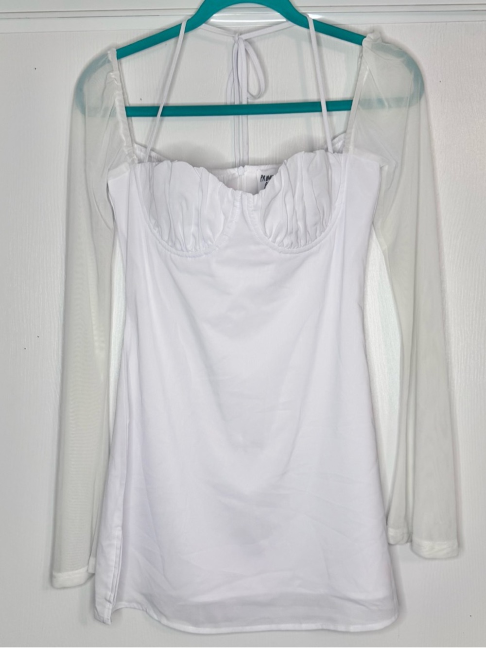 Princess Polly mini dress sheer bell sleeve